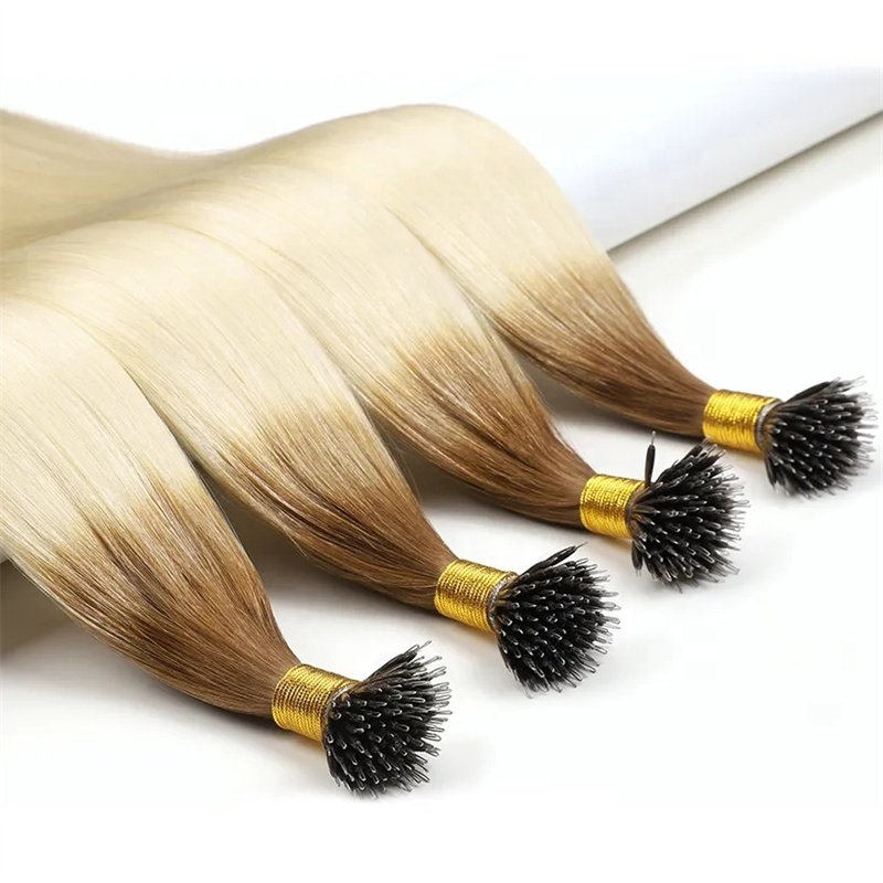 100% double drawn raw I/flat u tip keratin bonded human hair extensions european u tip hair extensions human hairs