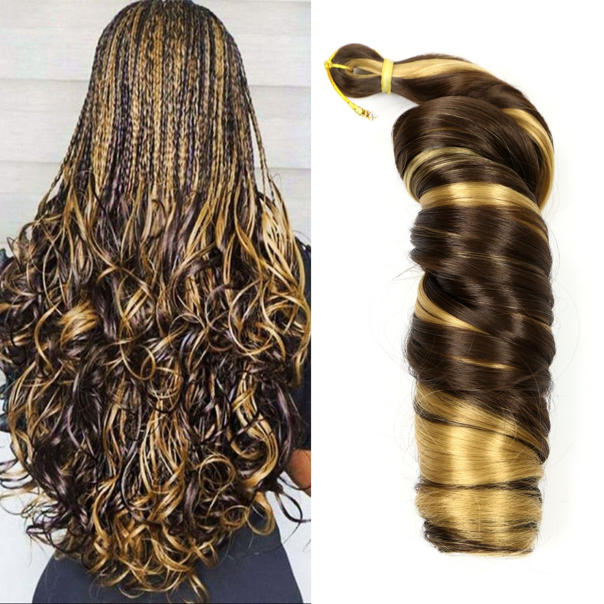 22inch 24inch Ponystyle Crochet Braid Attachments Braids Spiral French Curls Extension Synthetic Curly Braiding Hair