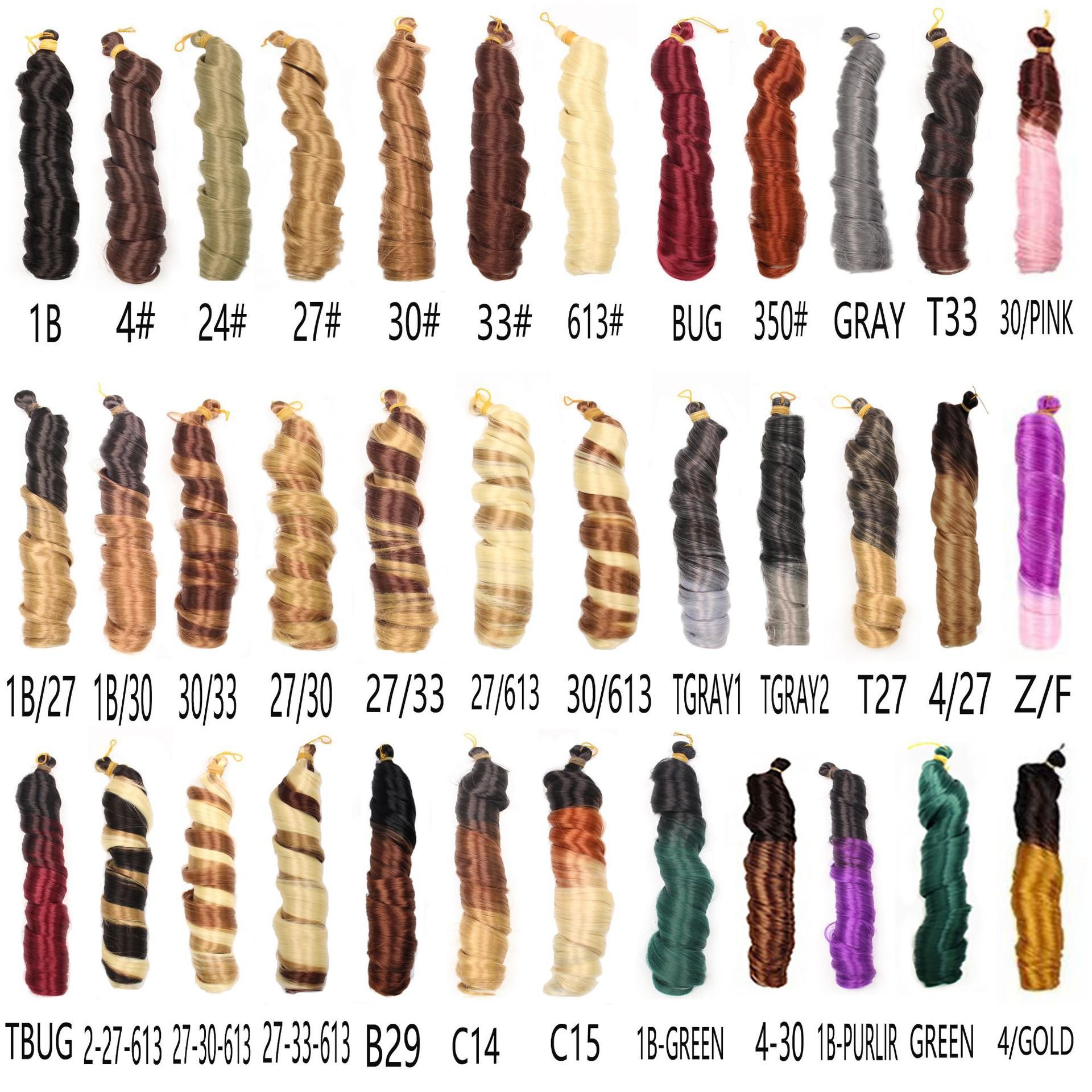 22inch 24inch Ponystyle Crochet Braid Attachments Braids Spiral French Curls Extension Synthetic Curly Braiding Hair