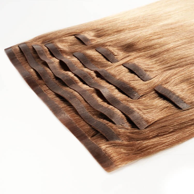 BELLECODE Wholesale Double Drawn invisible Clip In Human Hair Extension Real Remy Brazilian hair seamless clip in hair extension
