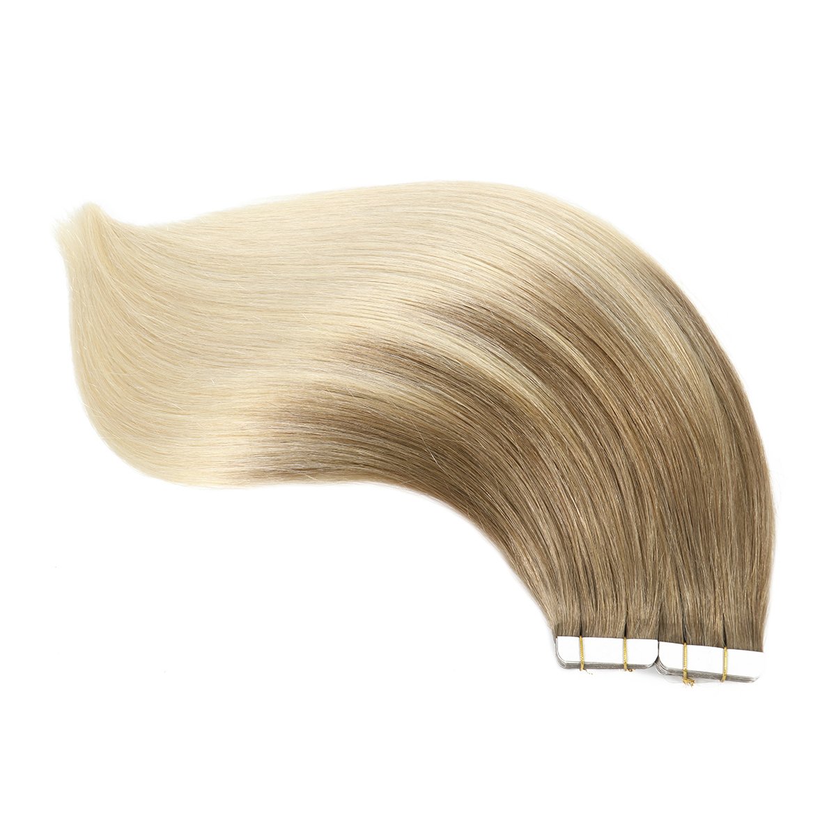 Russian ombre invisible tape human hair extensions,tape in hair extensions 100% human hair