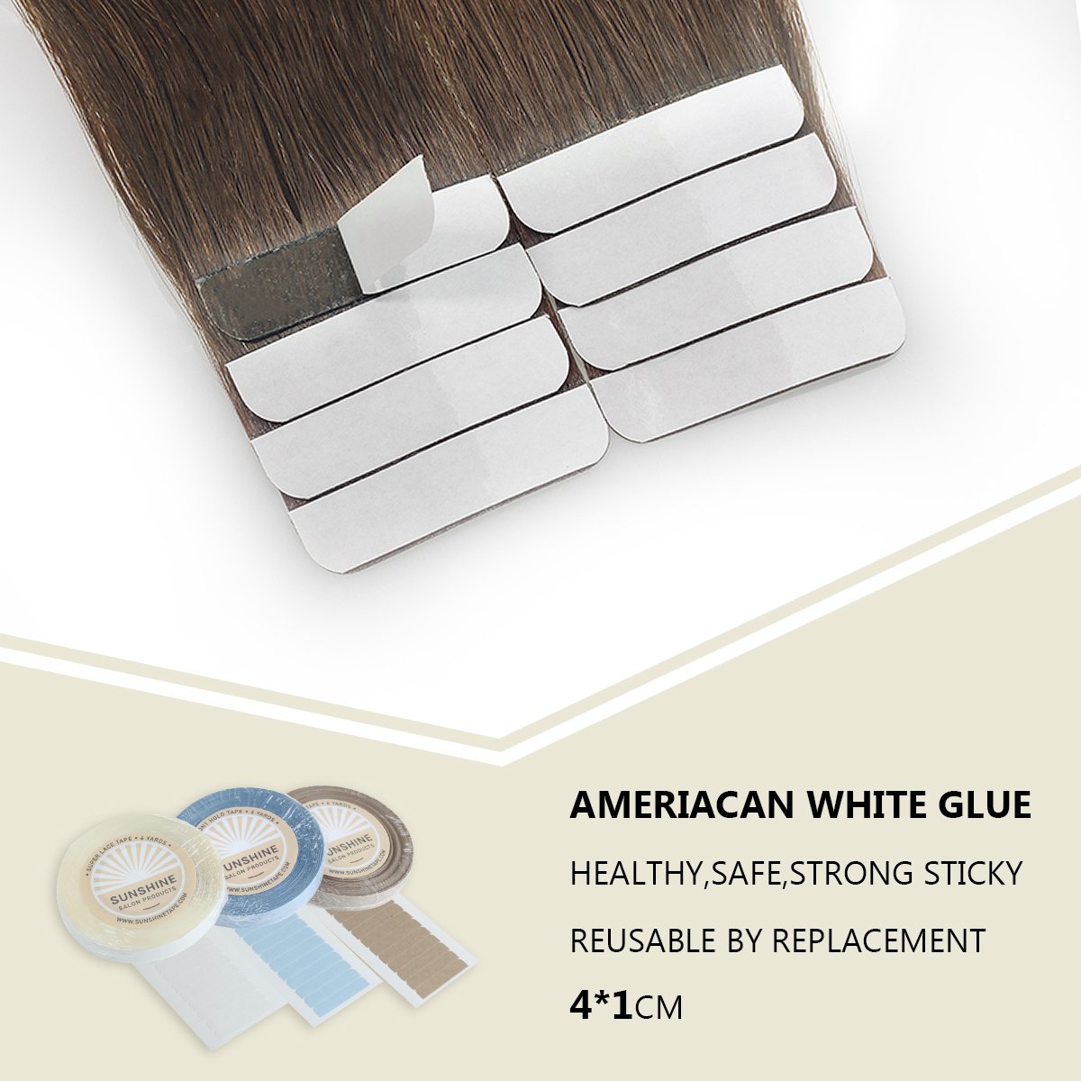 Russian ombre invisible tape human hair extensions,tape in hair extensions 100% human hair