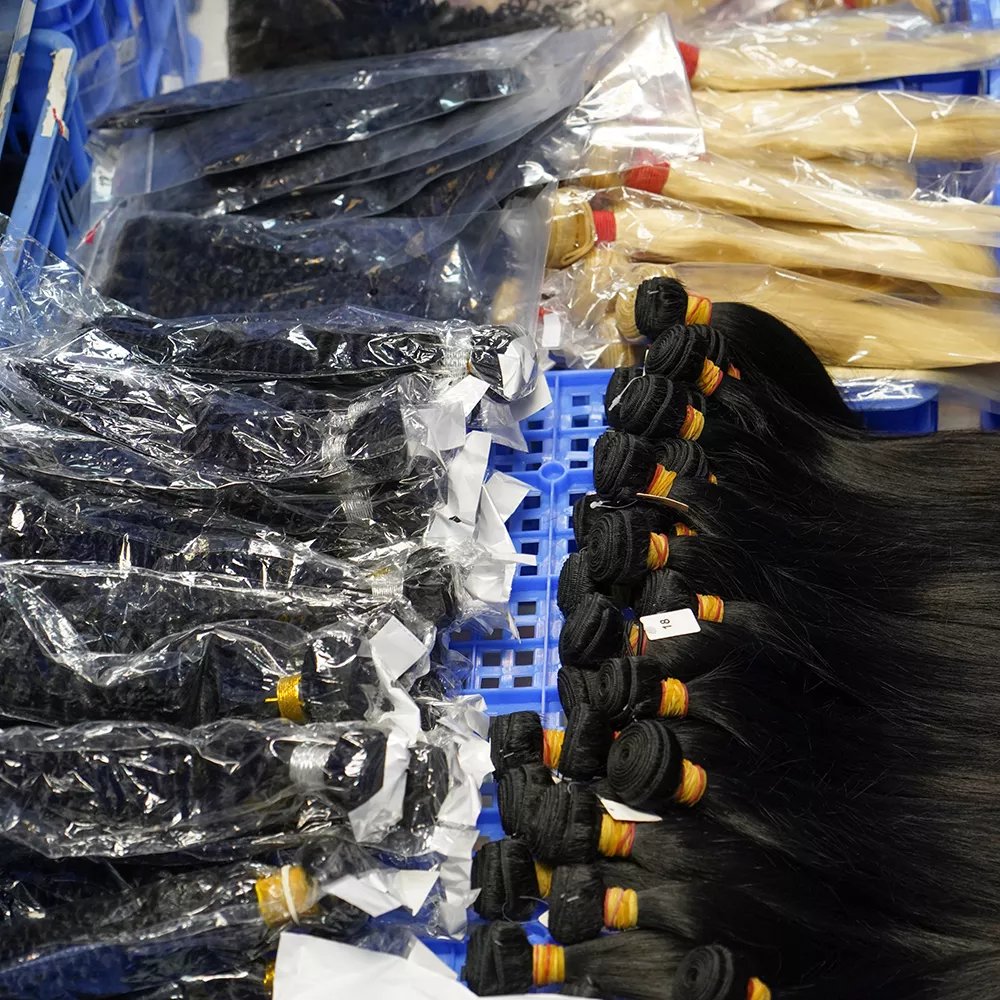 15A Grade Super Double Drawn Weft Raw Hair Bundles Vietnamese Virgin Human Hair Extensions Bone Straight Brazilian Hair