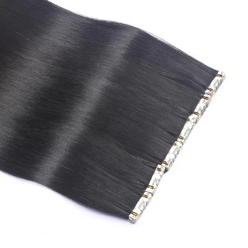 Wholesale factory price Grade 12A Tape in hair extensions 100% Raw mink hand made Human Hair tape ins hair extensions