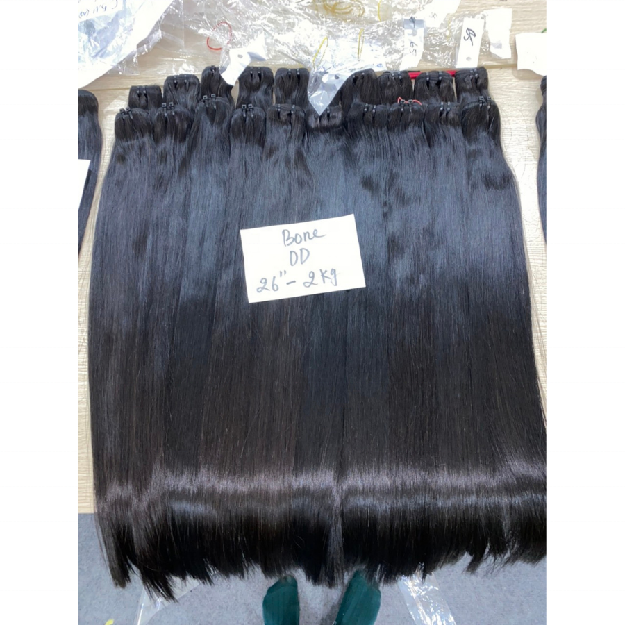 New Collection Vietnam Hair Super Soft Bone Straight Virgin Premium Natural Hair Wigs,Human Hair Ponytails, Human Hair Extension