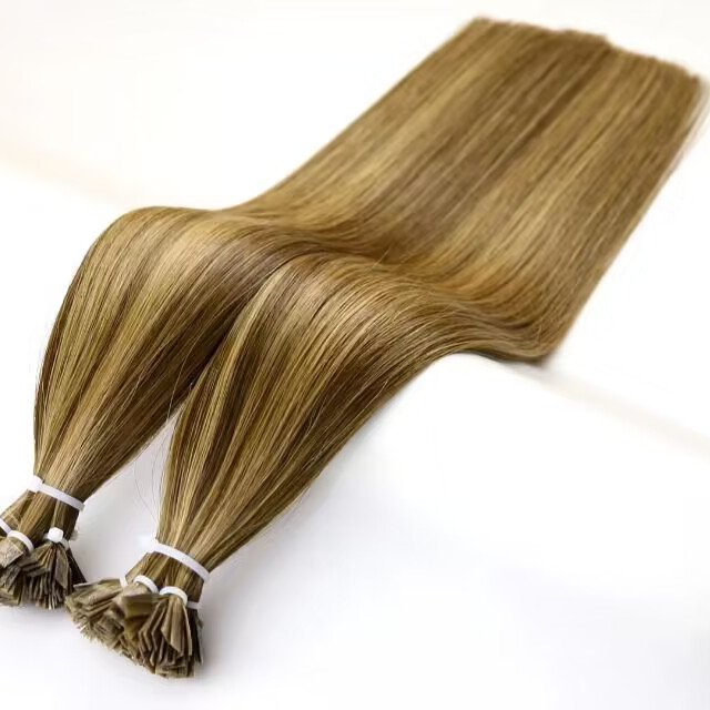 Double Drawn2023 New Arrival 1/6 Keratin Bond 100% Real Raw Hair Flat Tip Hair Top Grade Human Hair Extensions