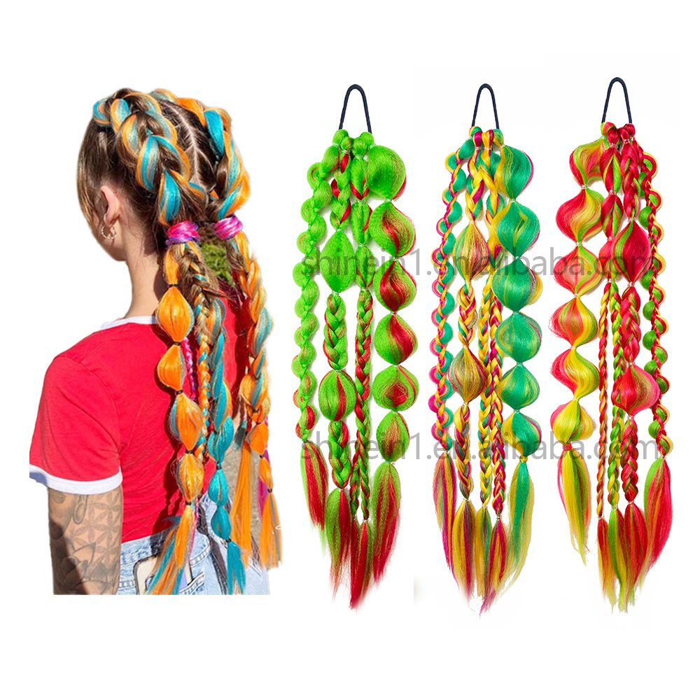 Wholesale 24inch Bulk High Temperature Fiber Jumbo Braid Extension Soft Ombre Colored Synthetic Box Jumbo Braiding Hair