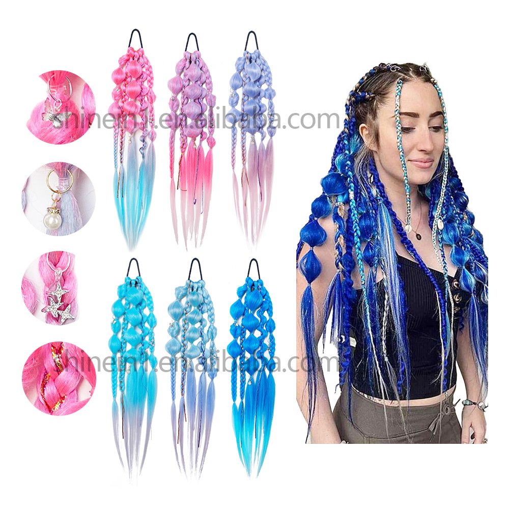 Wholesale 24inch Bulk High Temperature Fiber Jumbo Braid Extension Soft Ombre Colored Synthetic Box Jumbo Braiding Hair