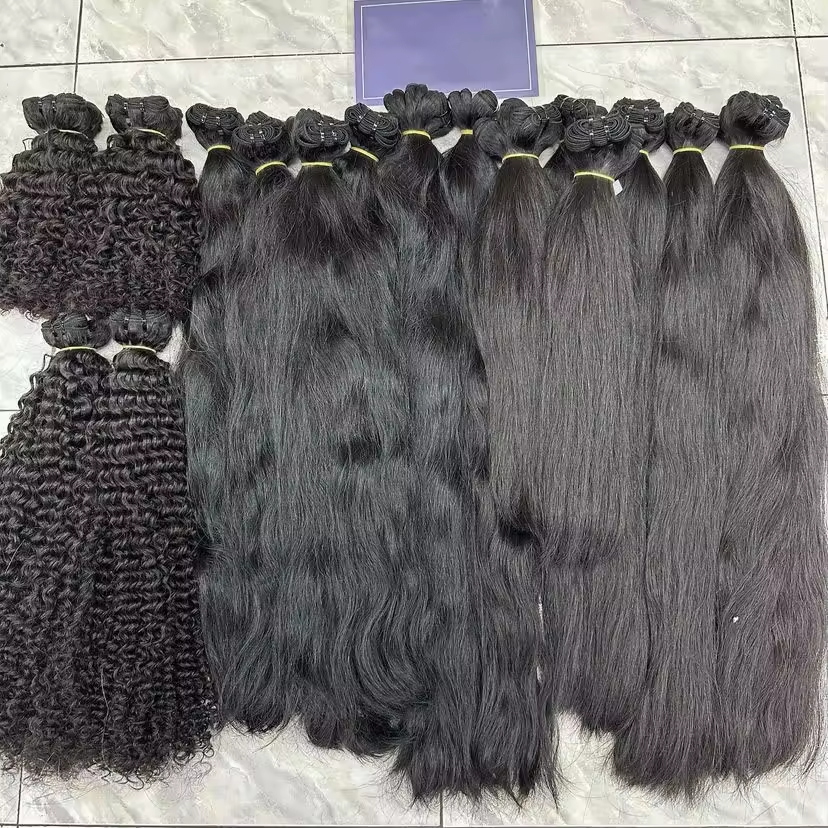 Wholesale Cambodian Indian Curly Raw Hair Extensions Full End Double Weft Vietnamese Burmese Curly Bundles