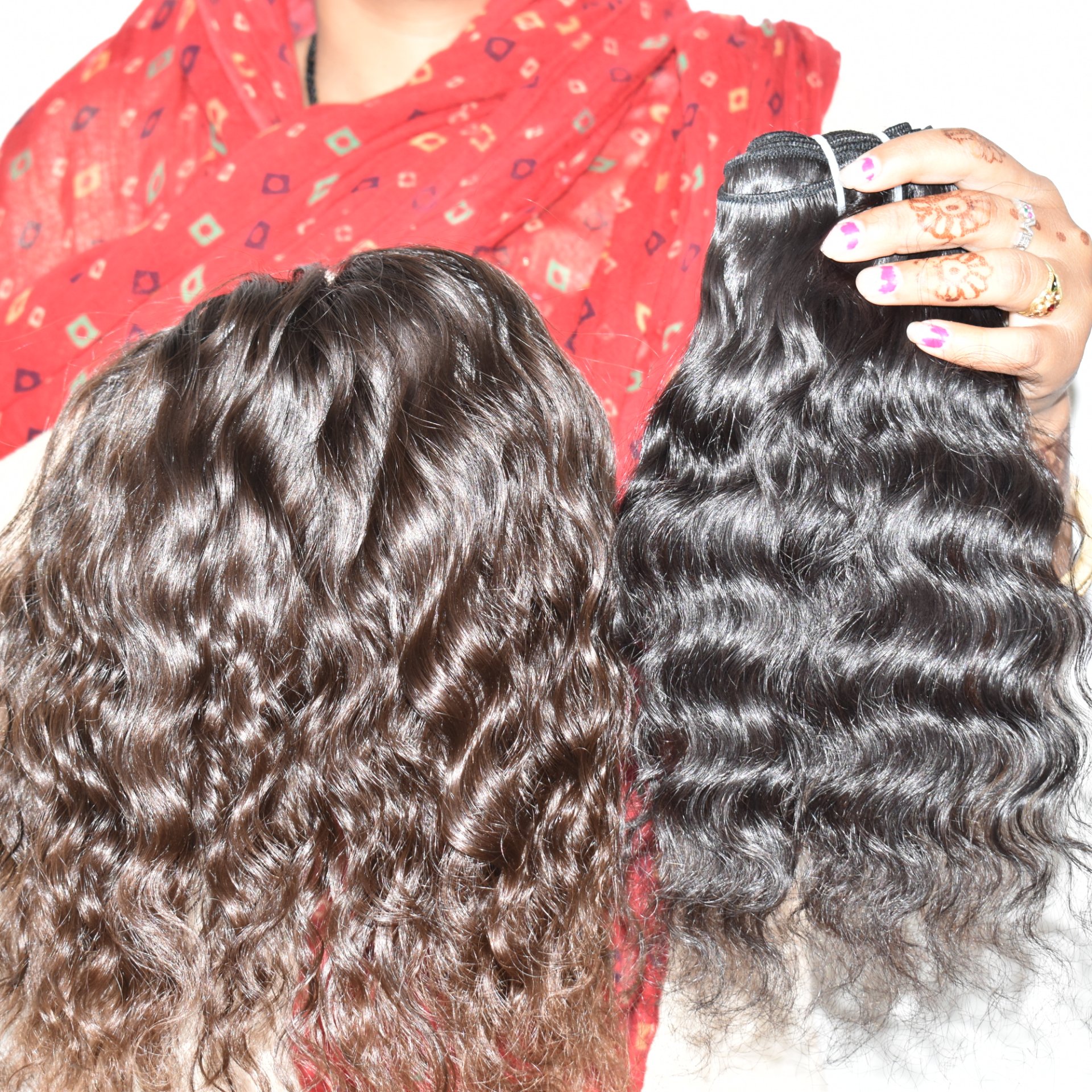 Wholesale Raw Virgin Unprocessed Tight Curly Bundles No Tangle No Shedding Indian Temple genius weft Human Hair extensions