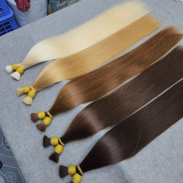 Virgin Raw Hair Hair Bulk Wholesale Natural straight Bundles Bulk Braiding Human Hair High Quality