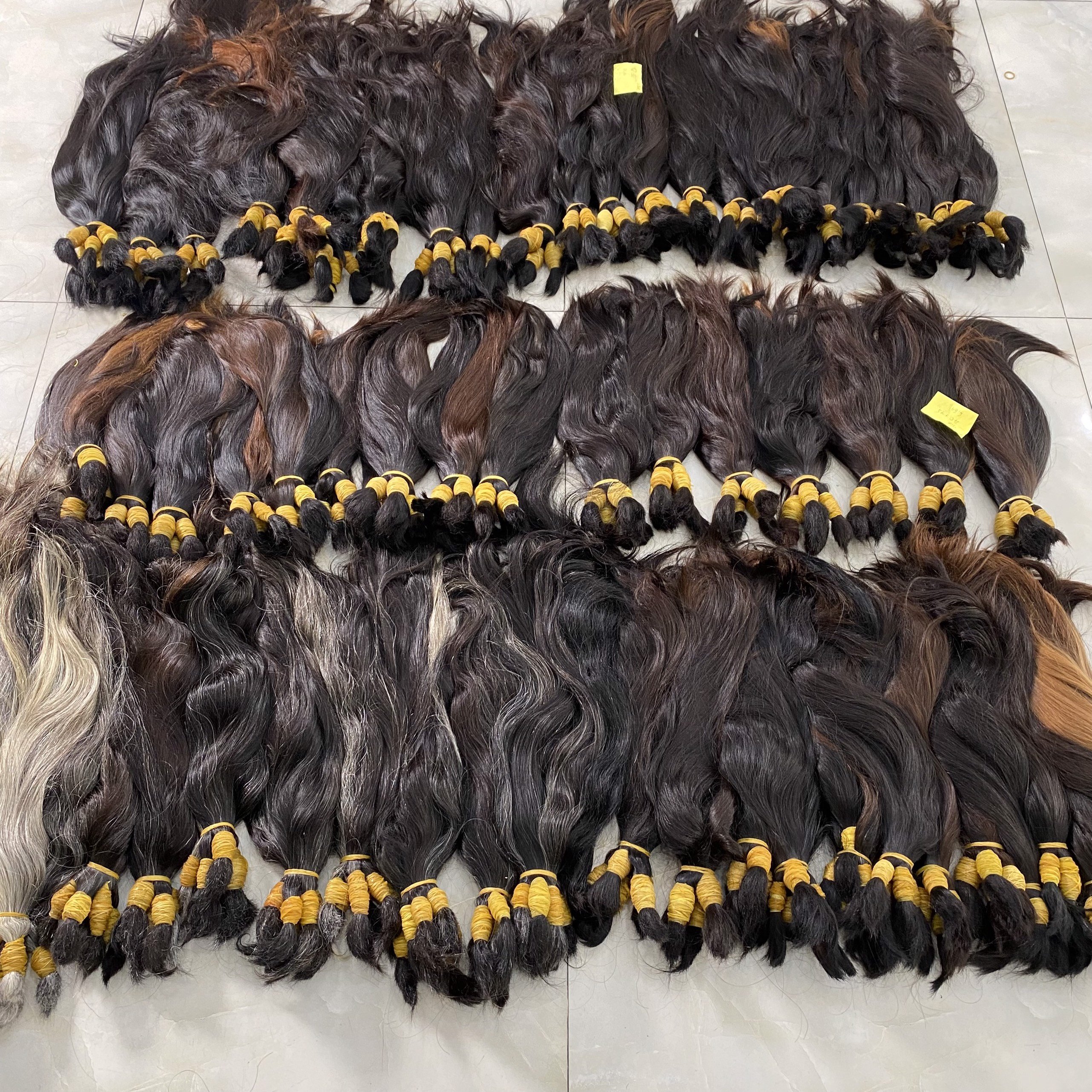Unprocessed Raw One Single Donor Virgin Cuticle Aligned Hair, Bulk Hair Extensions No Chemical From Vietnamese Donor Human Hair