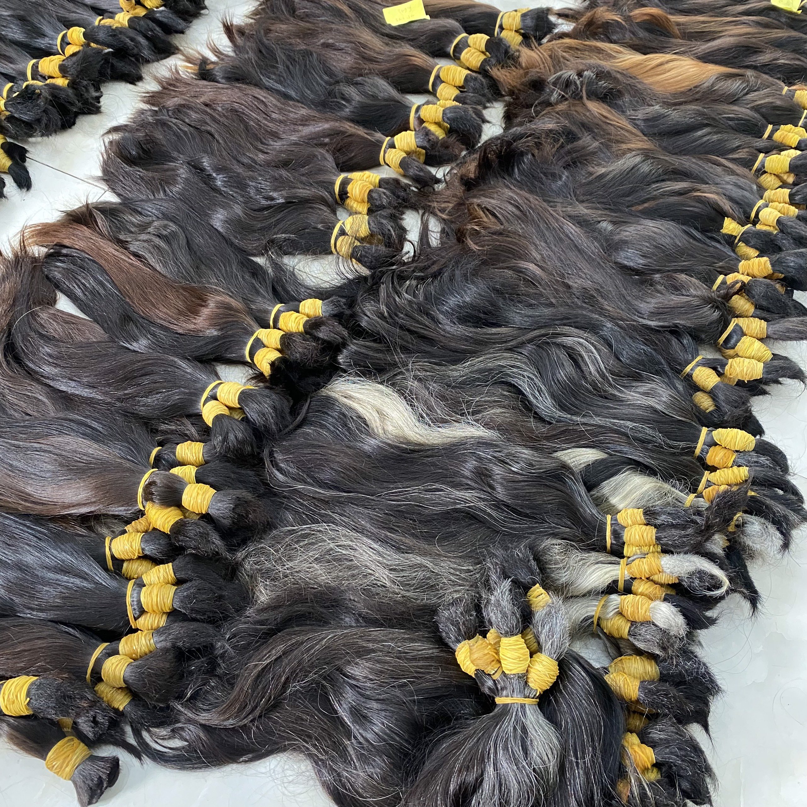 Unprocessed Raw One Single Donor Virgin Cuticle Aligned Hair, Bulk Hair Extensions No Chemical From Vietnamese Donor Human Hair