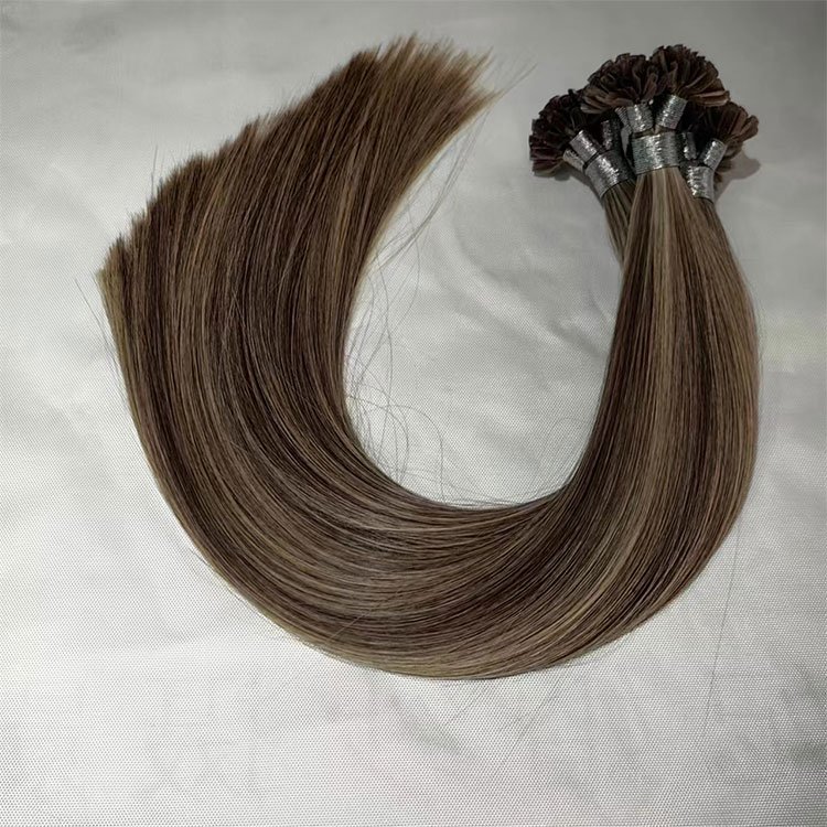 Wholesale Custom Double drawn 100% natural human hair black straight high quality raw virgin hair cuticle U tip hair extensions