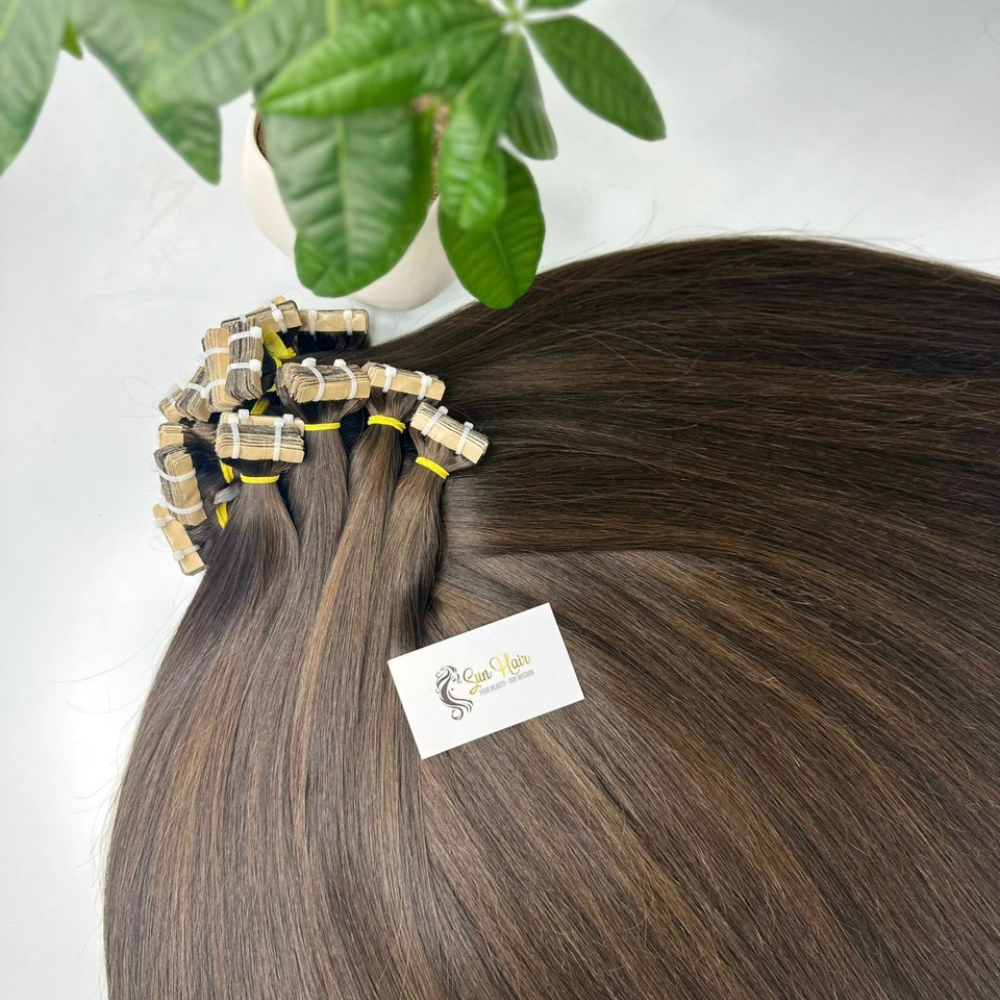Factory Wholesale Colors Double Drawn 100% Viet Nam Human Hair Tape High Quality No Shedding No Tangle Human Hair Extensions