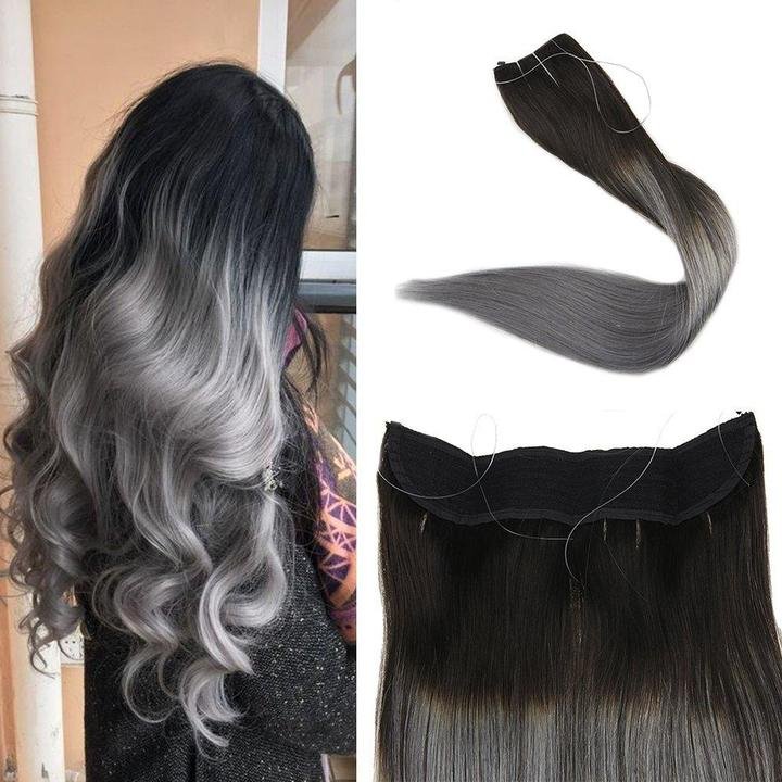 18 Inch Wholesale Unprocessed Halo Hair Extensions With Fish Wire, Cheap Indian Human Hair Extensions