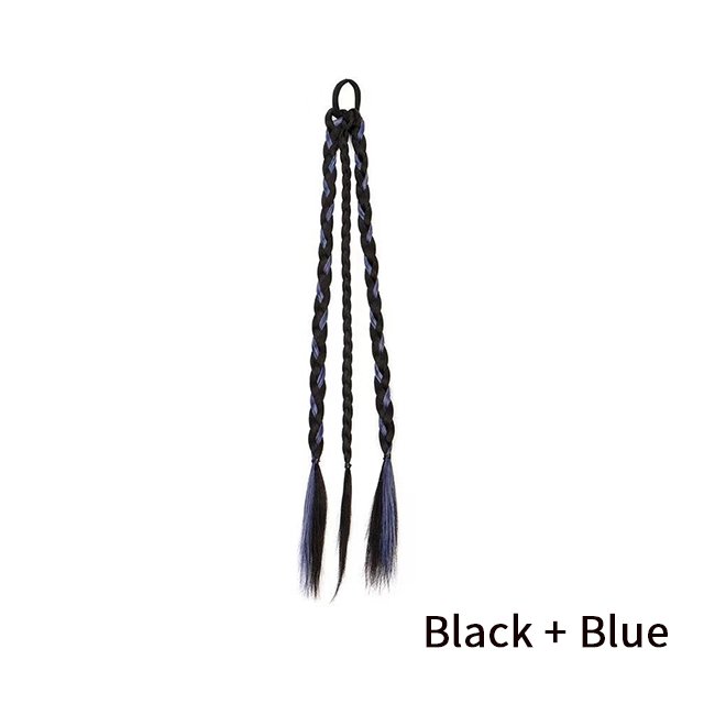 Boxing Ponytail Colorful Synthetic Twist Kids Braiding Hair Three Or Four Strand Braid Ponytail