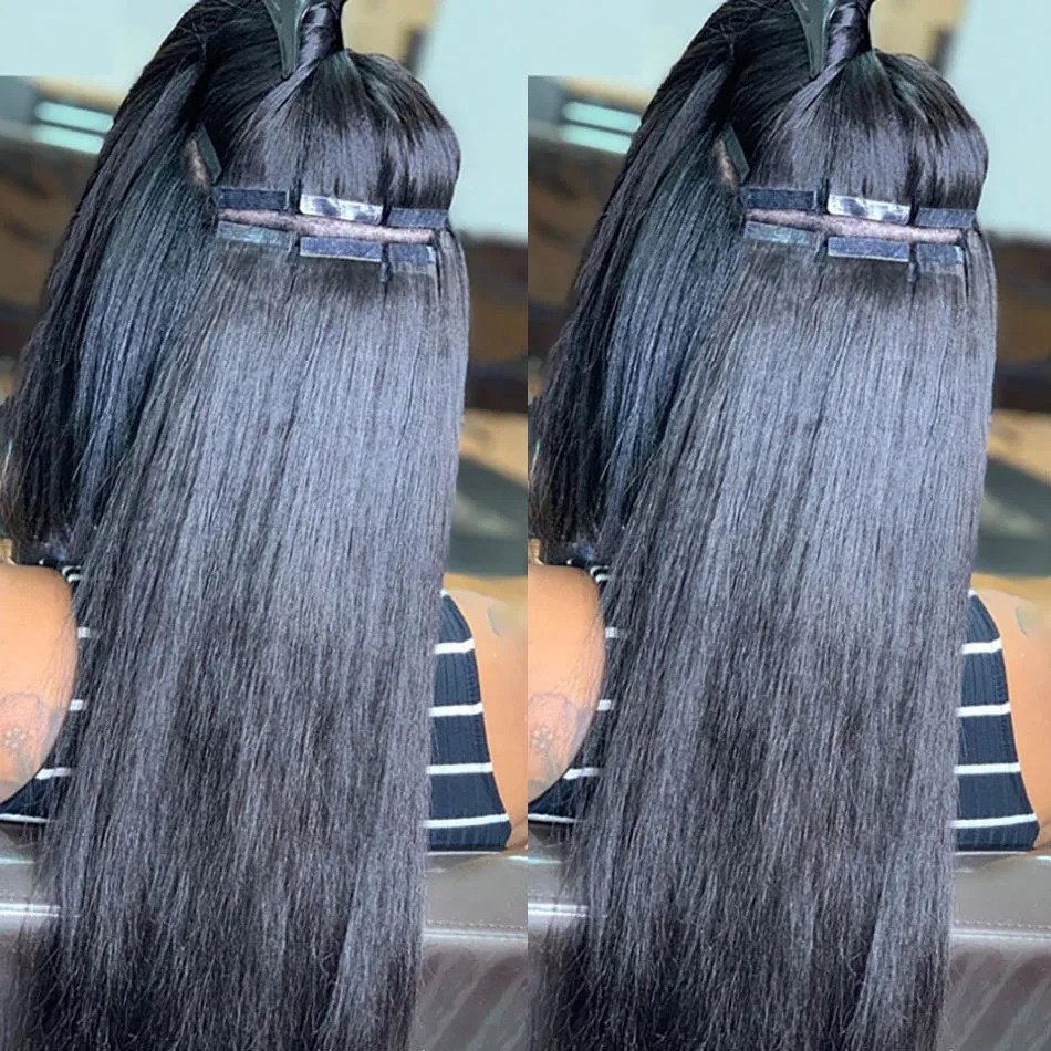 Hot Selling Cuticle Intact Virgin Brazilian Tape Human Hair Extensions 8-30Inches Kinky Straight Tape Ins