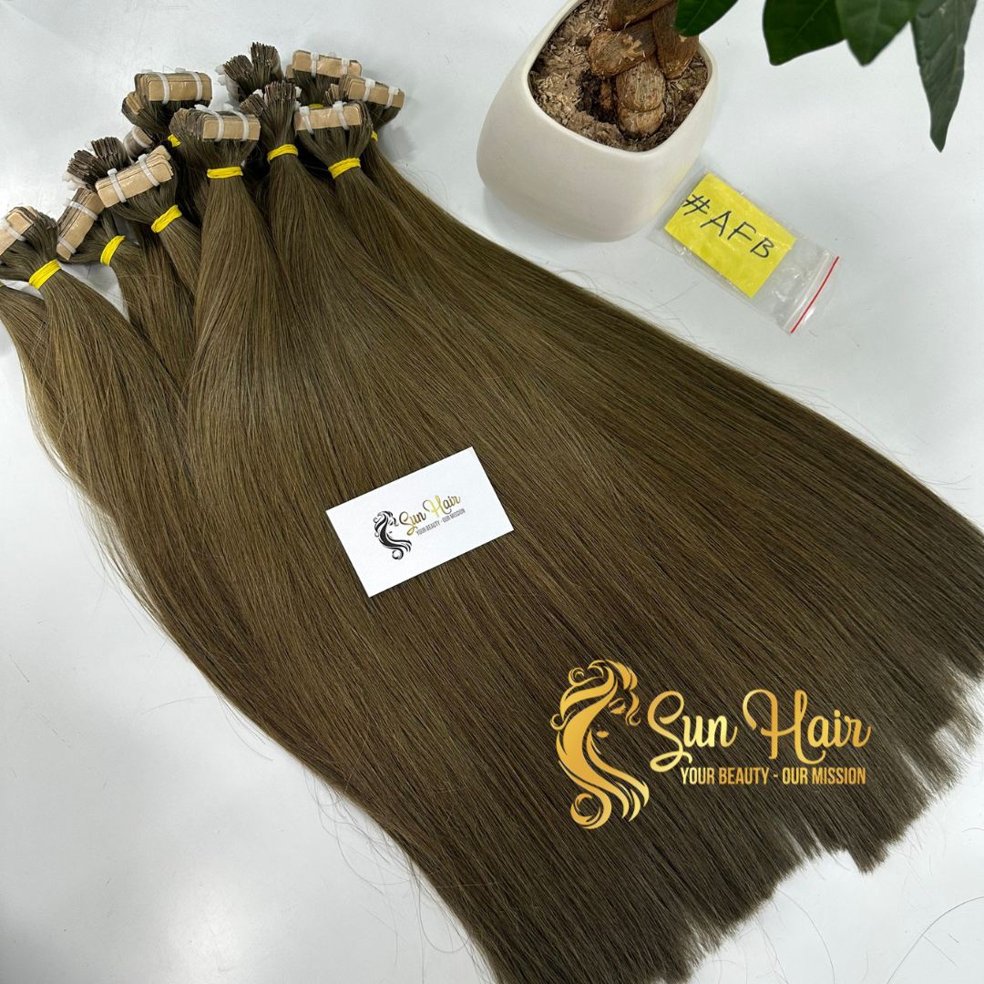 Tape in Hair Extensions Real Human Hair Dark Brown 100% Remy Human Hair Extensions Silky Straight High Quality