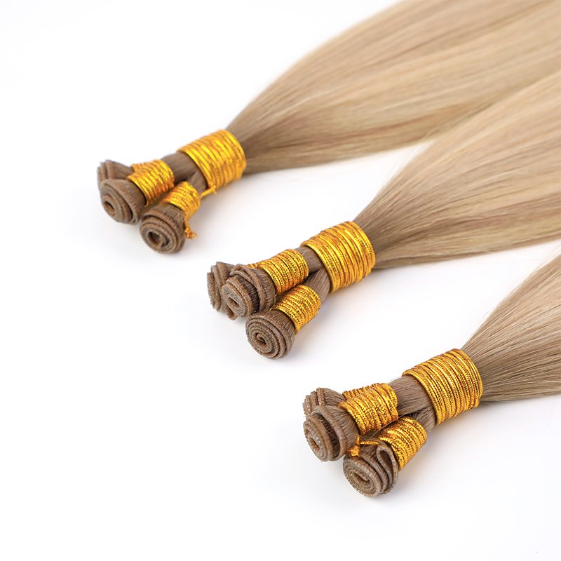 LeShine Top Quality Super Thin Hand Tied Weft Invisible Weft Russian Hair Genius Weft Extension