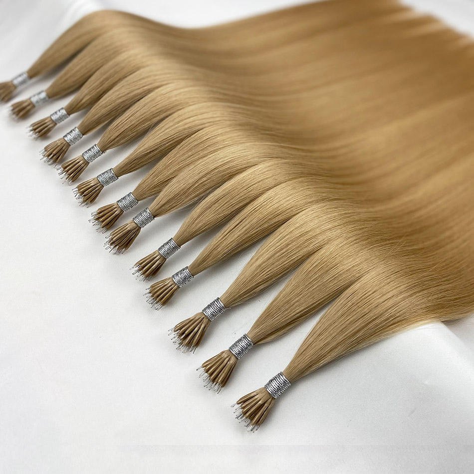 100% Human Hair Extensions Virgin Cambodian Nano Micro Rings Tangle Free Remy Loop Nano-ring Hair Extensions