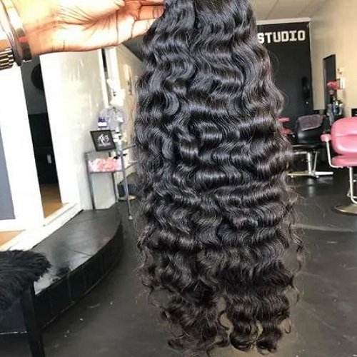 Wholesaler 100% Remy hair raw machine weft extensions 100 human hair virgin Indian Hair Big Stock for sale