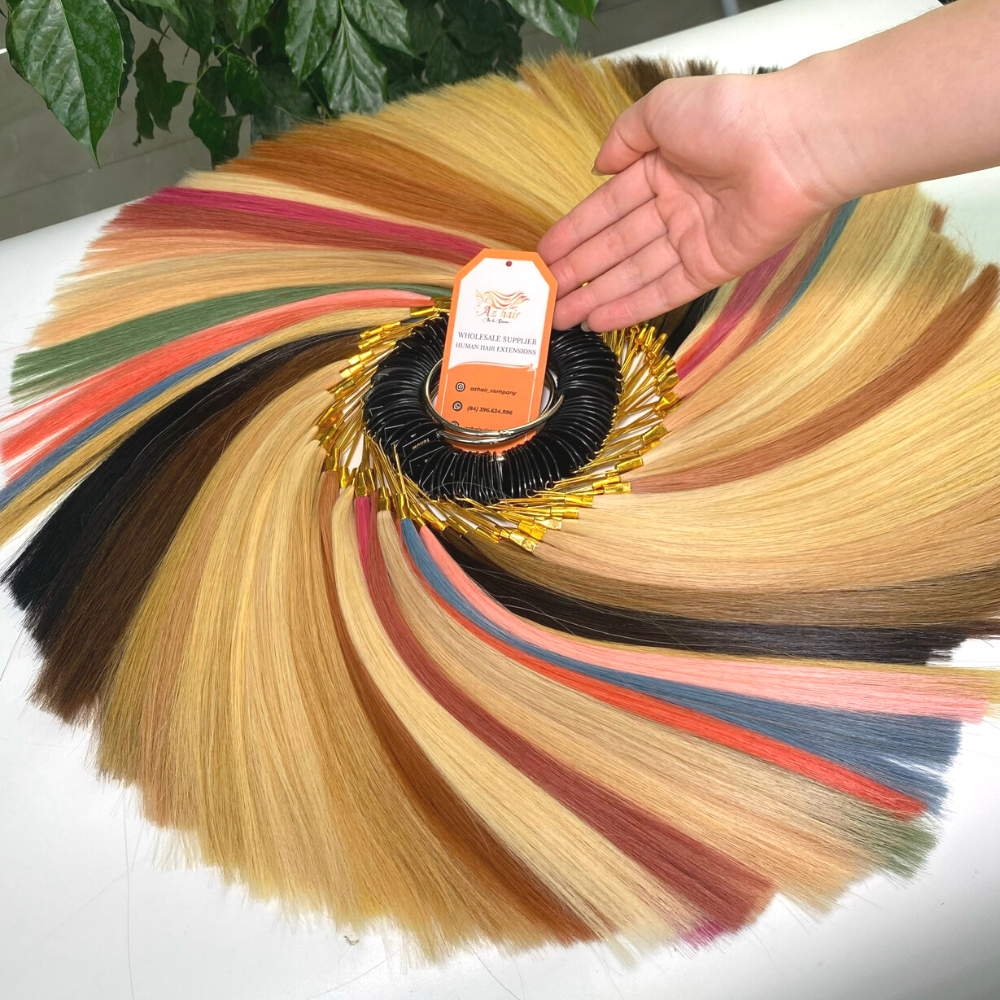 Best Price Color Ring Chart 100% Human Hair Extensions Various Customized Colors For Your Hair Salon And Businesses