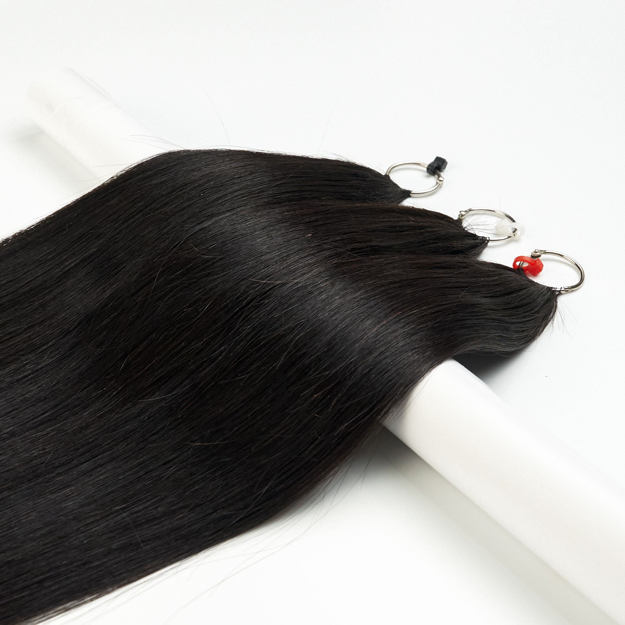 LongGuan Customization Wholesale Virgin Human Hair 100% Unprocessed Natural Color Straight Style Plume Hair Extensions