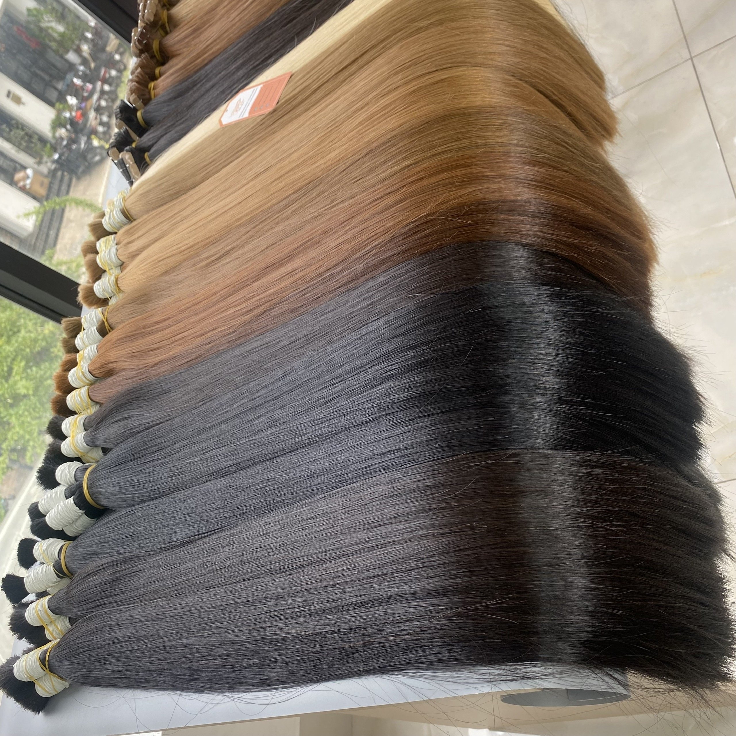 12A Grade Virgin Hair Bulk Hair Extensions 100% Raw Human Hair Shipping Worldwide Customizable Colors Shipping Worldwide