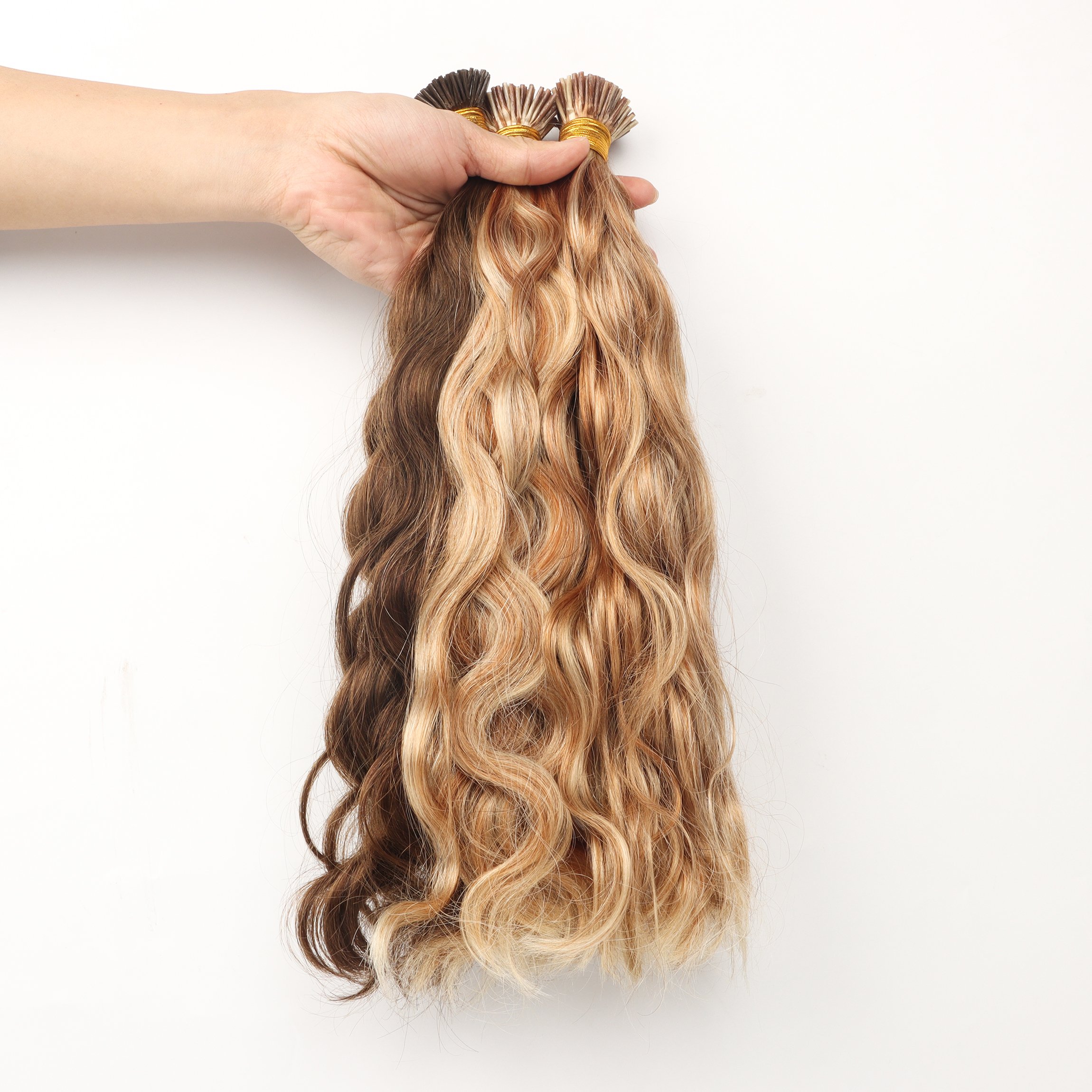 Wholesale Straight I Tip Hair Extensions Keratin Micro Link Virgin Natural Human Hair Extension