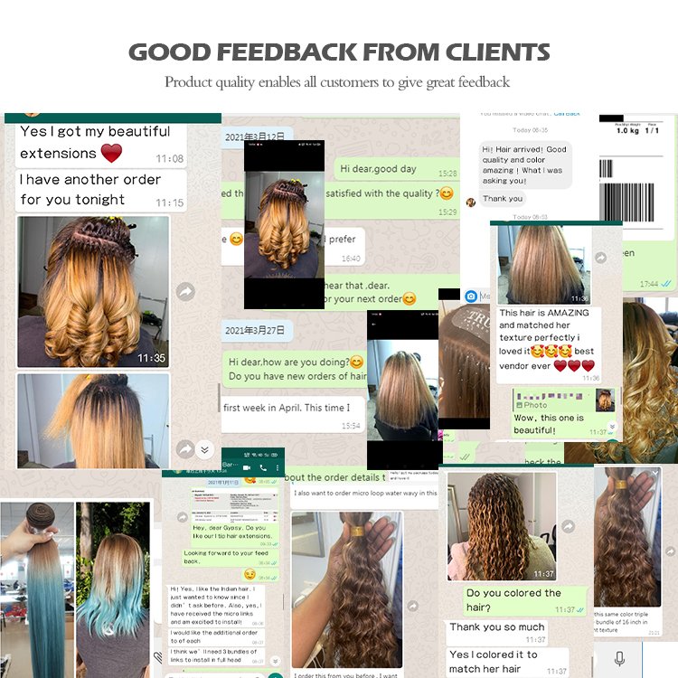 Wholesale Straight I Tip Hair Extensions Keratin Micro Link Virgin Natural Human Hair Extension