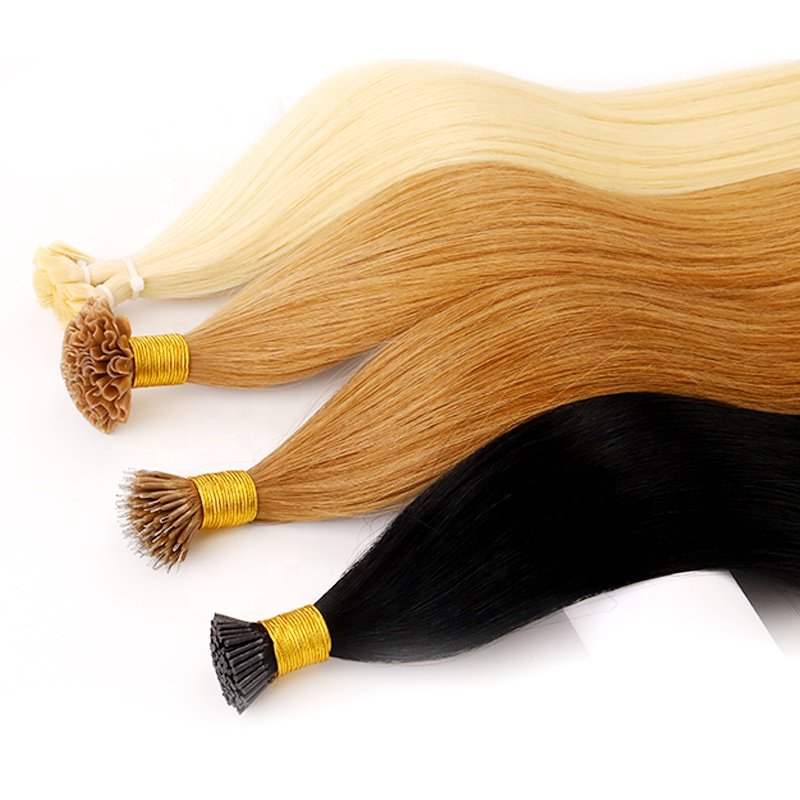 Cuticle Aligned Virgin Hair I Tip Extensions 20" Keratin Stick Human Hair Nano Tip Flat Tips Hair Extensions