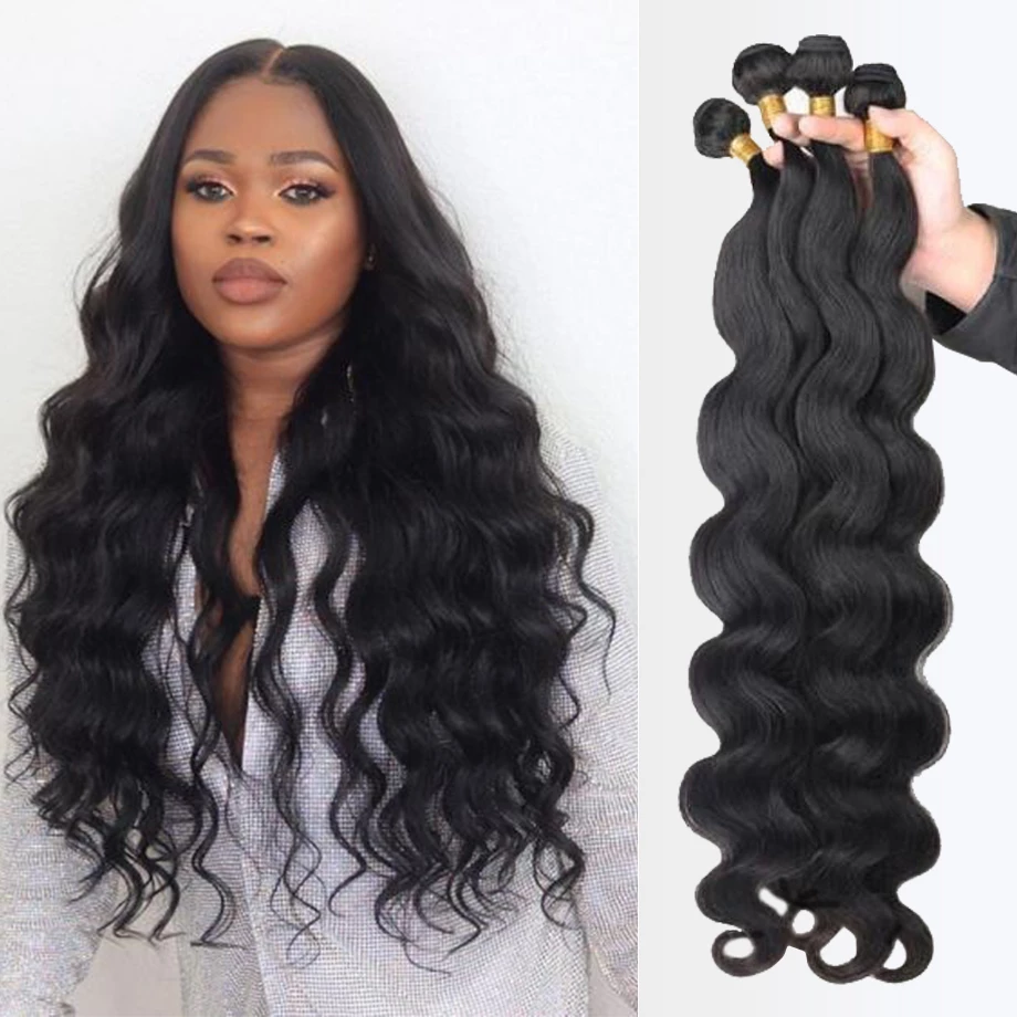 10A Grade Wholesale Raw Virgin Cambodian Body Wave Bundles Vendor Brazilian Black Cuticle Aligned Human Hair Extensions Bundle