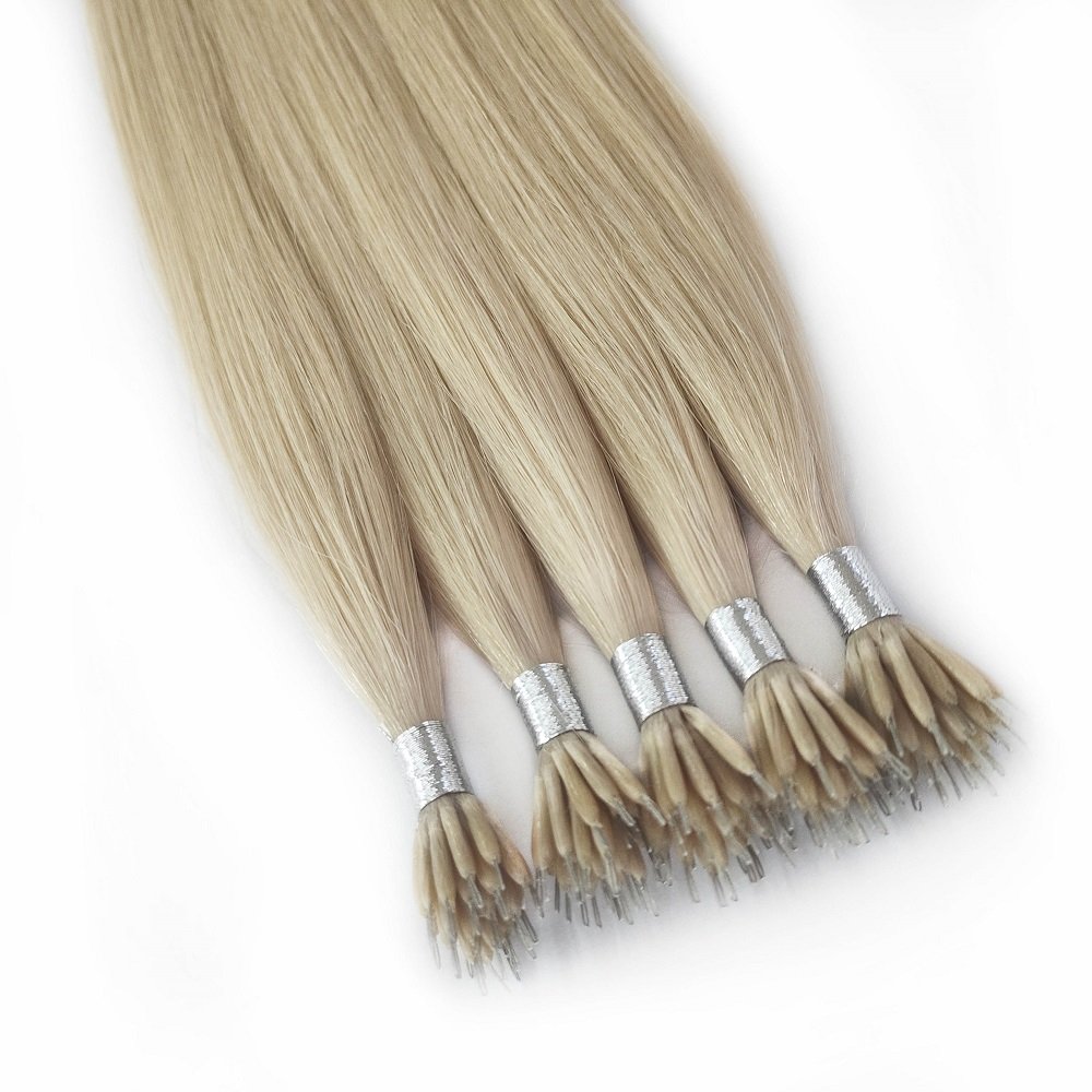 High Quality Wholesale Factory Double Drawn Blonde Nano Ring Loop Remy Human Hair Extension Beauty Products For Women