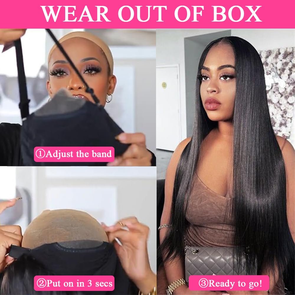 180 250 Density Transparent Glueless Full Hd Lace Wigs,Straight Frontal Peruvian Hair Wigs, Raw Remy Lace Front Human Hair Wigs