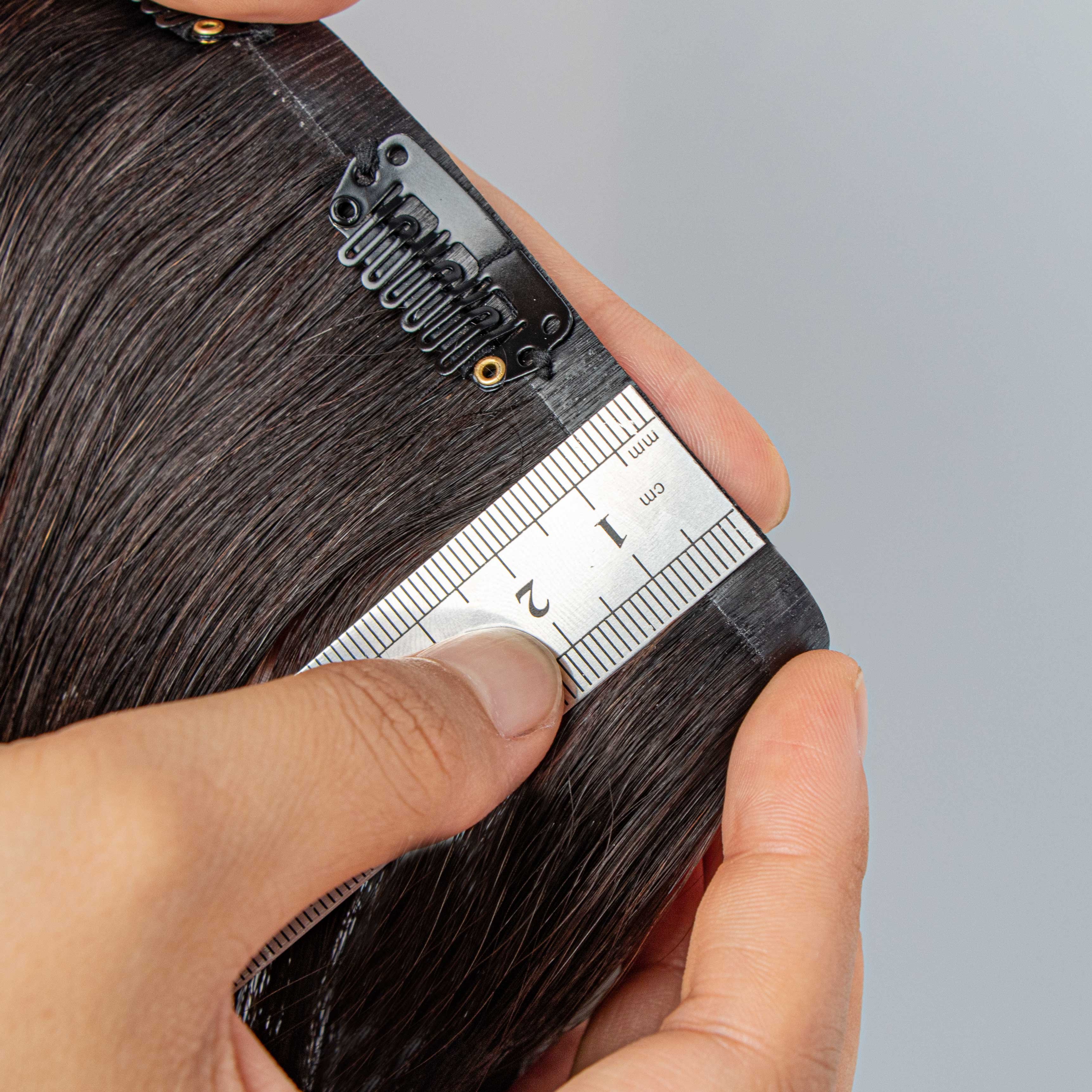 Pu Genius Weft clip in Virgin Remy Hair Double Weft Seamless Clip in Hair Extensions 100% Human Hair Clip ins