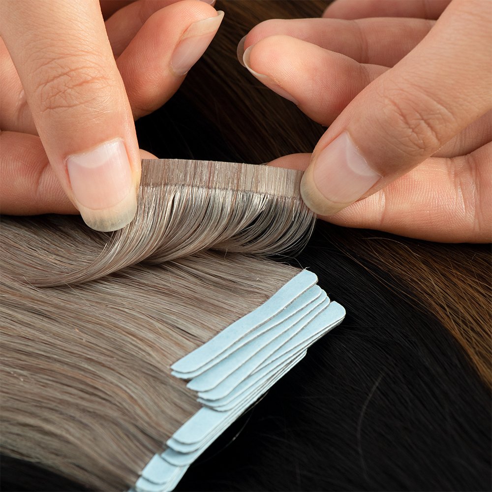 Top quality Russian Tape In Human Hair Extensions 100% raw unprocessed human tape hair