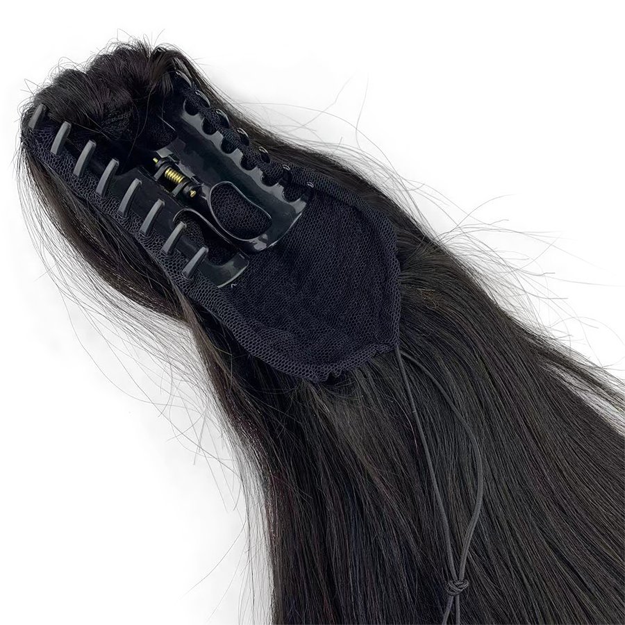 Best Selling 10-22 inch 100% Raw Human Hair Extension Grab Card Ponytail