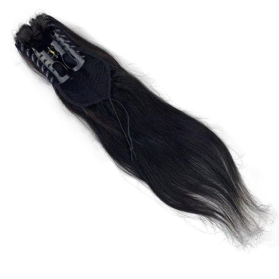 Best Selling 10-22 inch 100% Raw Human Hair Extension Grab Card Ponytail