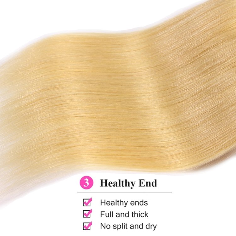 Honey Blonde Brazilian Virgin Hair Bundles Color 613 Straight Body Wave Hair Weave Cuticle Aligned Human Hair Extensions
