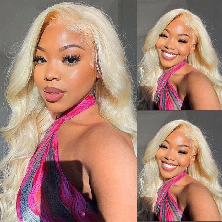 Honey Blonde Brazilian Virgin Hair Bundles Color 613 Straight Body Wave Hair Weave Cuticle Aligned Human Hair Extensions