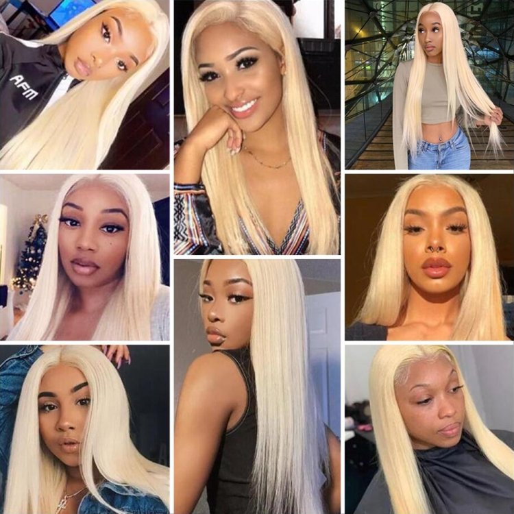 Honey Blonde Brazilian Virgin Hair Bundles Color 613 Straight Body Wave Hair Weave Cuticle Aligned Human Hair Extensions