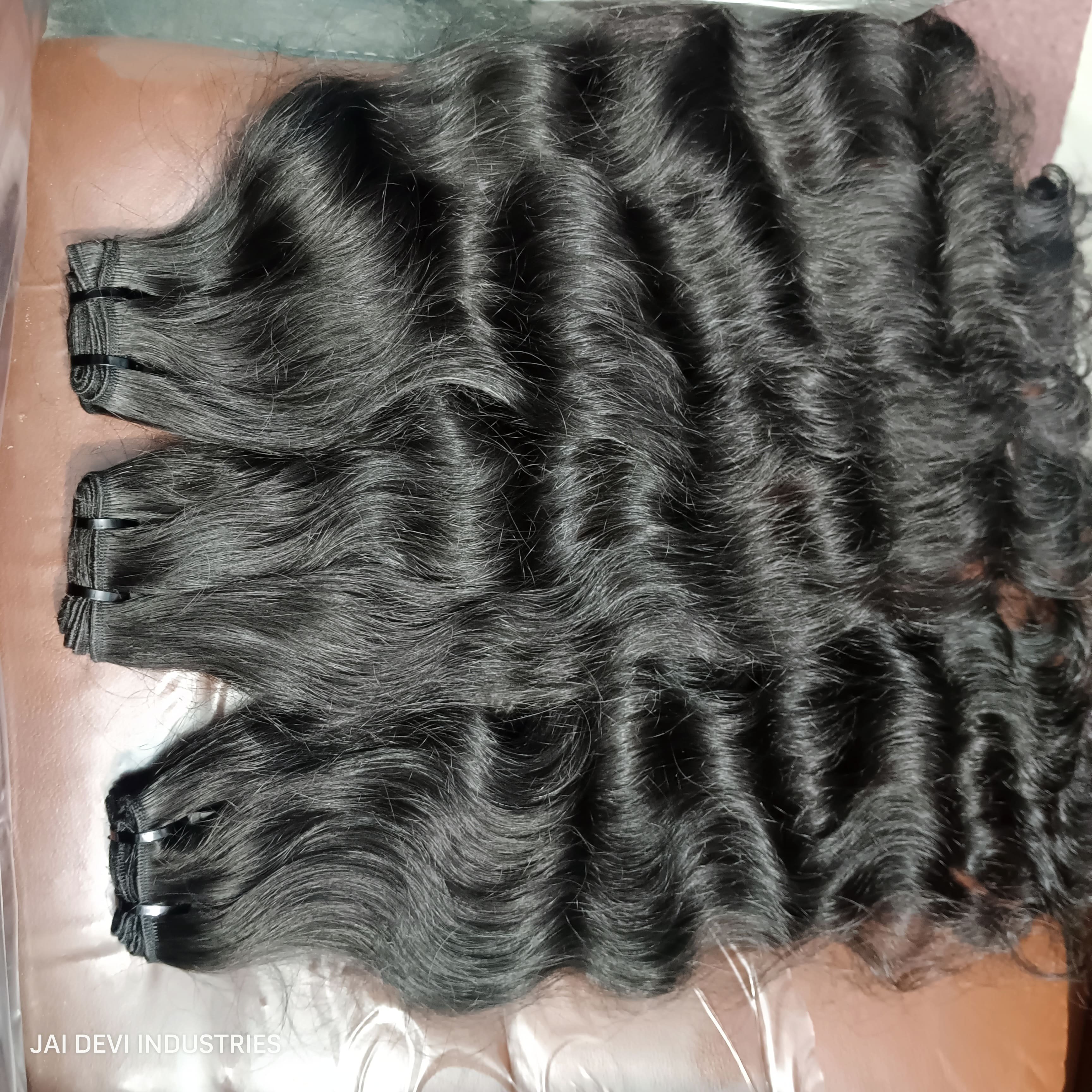 Directly India Hair Cheap Remy Virgin Human Hair Extensions-Unprocessed 1 Pack Wave Yaki Genius Weft Raw Bundles Natural Yaki