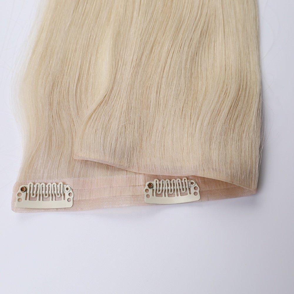 Human Hair Clip in Extensions remy Brazilian 100% human hair Double PU Seamless Weft Clip in Real Human Hair Extensions