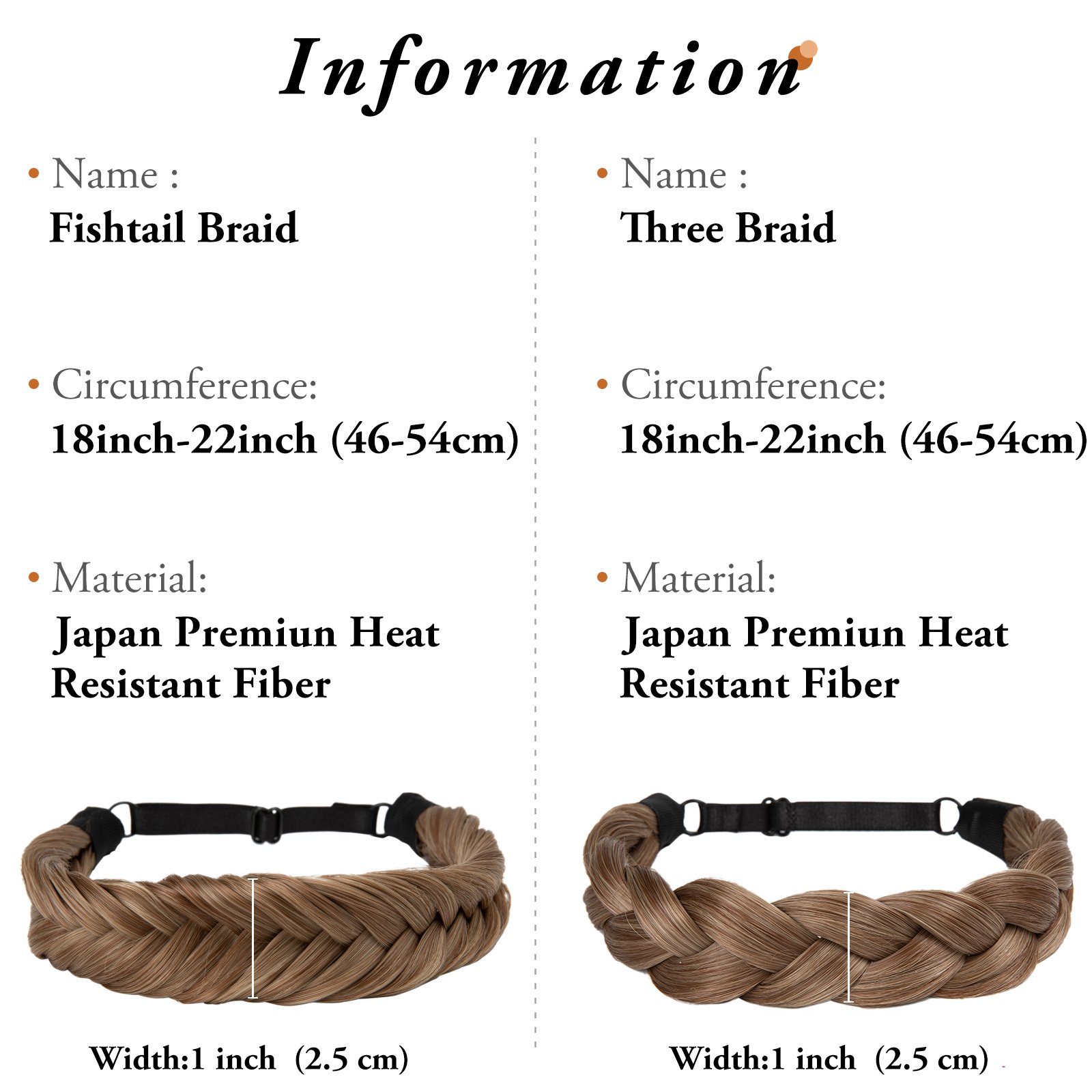 SARLA Adjustable Handmade Braided Elastic Band Synthetic Hair Braiding Hair Headband Fiber High Temperature Headwear For Women