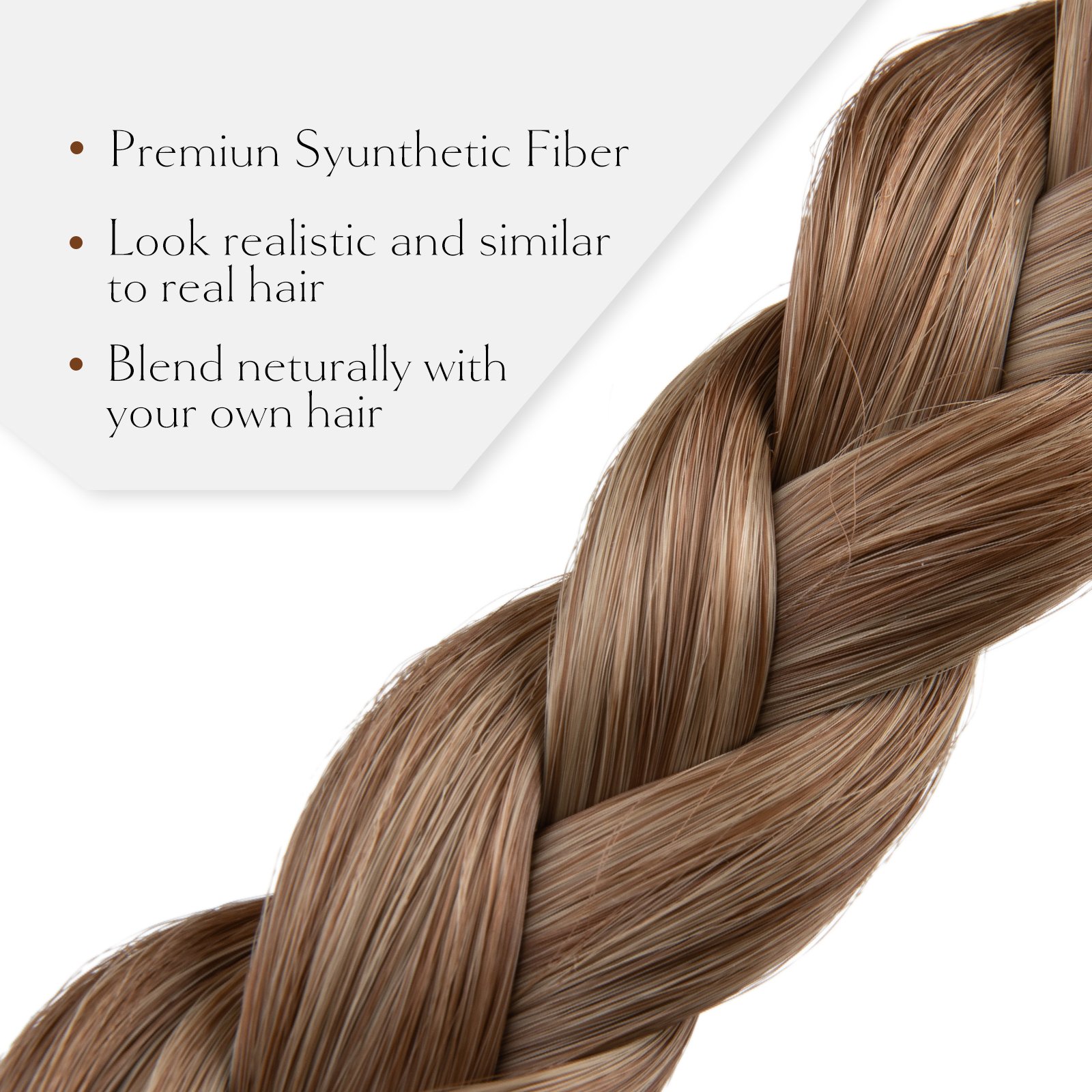 SARLA Adjustable Handmade Braided Elastic Band Synthetic Hair Braiding Hair Headband Fiber High Temperature Headwear For Women