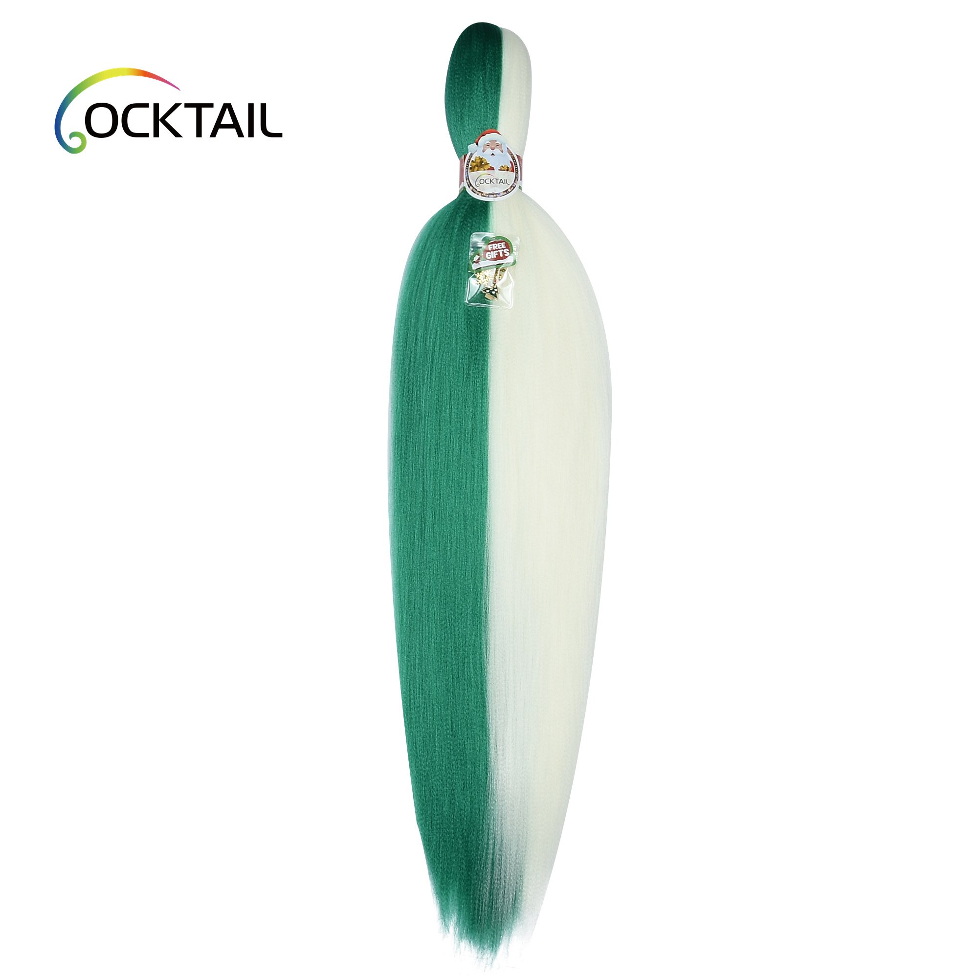 discount price free gift christmas color braiding hair, specially design color pre stretched braiding hair for christmas