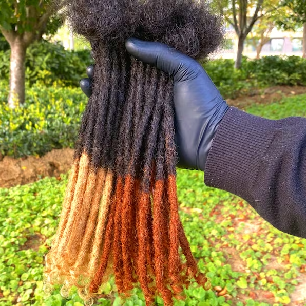 Wholesale Customized 6inch-30inch 0.6cm #27 #30 Color Full Handmade Curly Ends Crochet Dreadlocks Hair Extensions