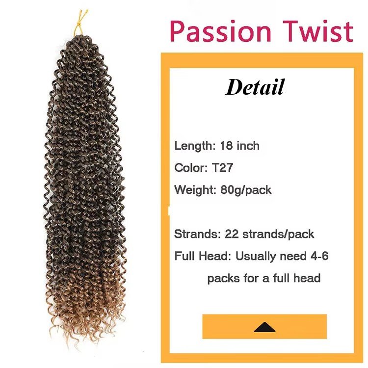 14 18 20 24 Inch Passion Twists wave passion twist wavy braiding hair Water Wave Passion Twist Hair Crochet Braid Crochet Hair