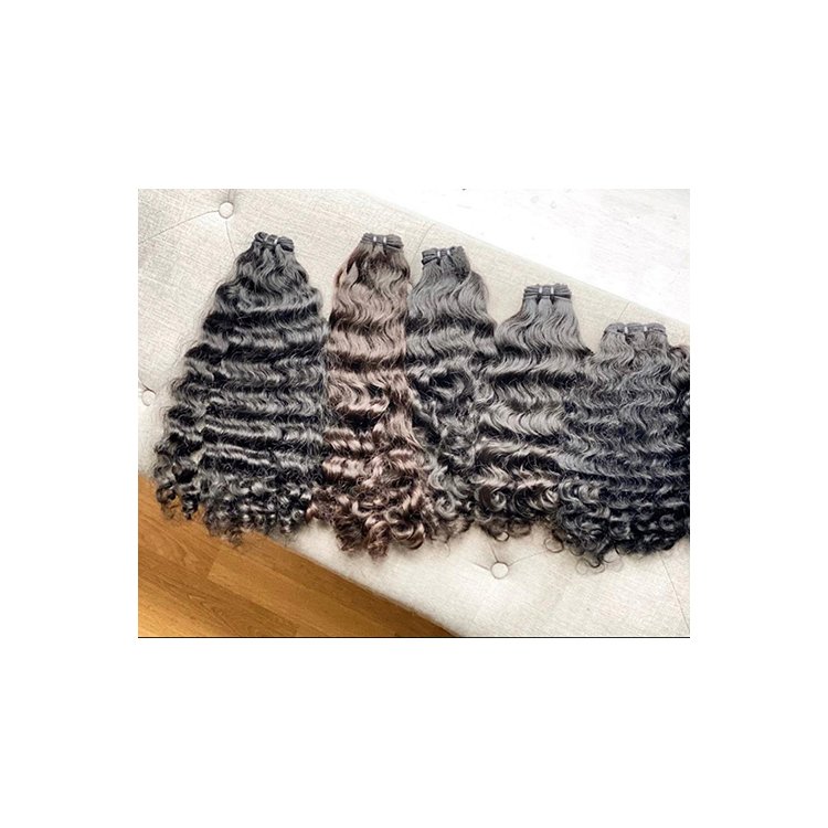 RAW INDIAN CURLY NATURAL CURLY INDIAN TEMPLE REMY HUMAN HAIR EXTENSIONS FROM SOUTH INDIA FACTORY CHEAP WHOLESALE PRICES